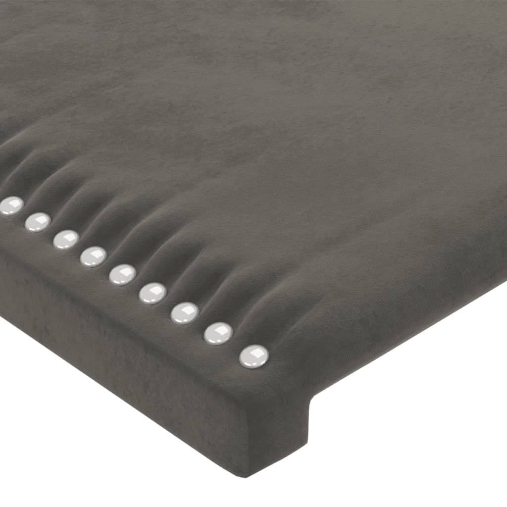 vidaXL Κεφαλάρι με Πτερύγια Σκούρο Γκρι 147x16x78/88 εκ. Βελούδινο