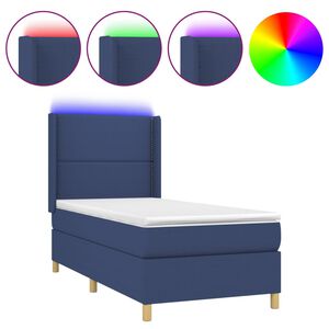 vidaXL &Kappa;&rho;&epsilon;&beta;ά&tau;&iota; Boxspring &mu;&epsilon; &Sigma;&tau;&rho;ώ&mu;&alpha; & LED &Mu;&pi;&lambda;&epsilon; 100x200 &epsilon;&kappa;. &Upsilon;&phi;&alpha;&sigma;&mu;ά&tau;&iota;&nu;&omicron;
