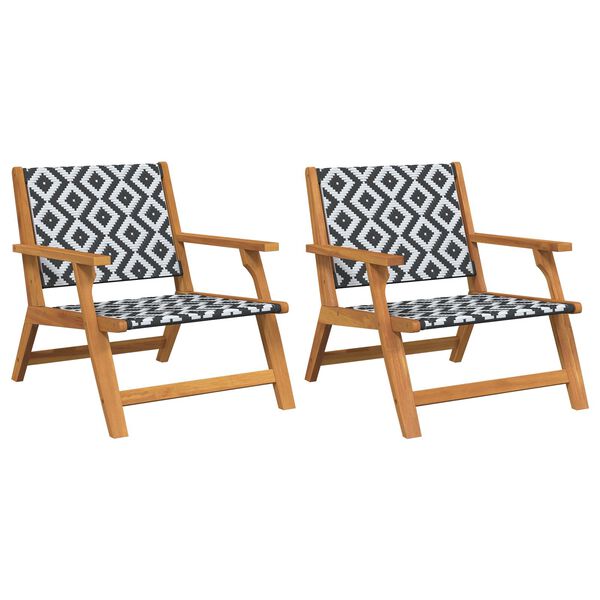 vidaXL Εξωτερικά Έπιπλα 2 pcs Λευκό 67 x 78 x 73εκ Μασίφ ξύλο ακακίας