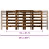 vidaXL Κάλυμμα Καλοριφέρ Καπνιστή Δρυς 205x21,5x83,5 εκ. Επεξ. Ξύλο