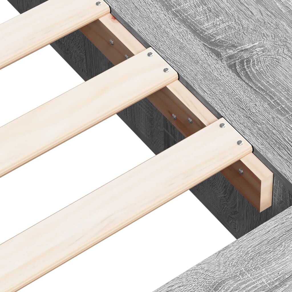 vidaXL Πλαίσιο Κρεβατιού Γκρι Sonoma 180x200 εκ. Επεξεργασμένο Ξύλο