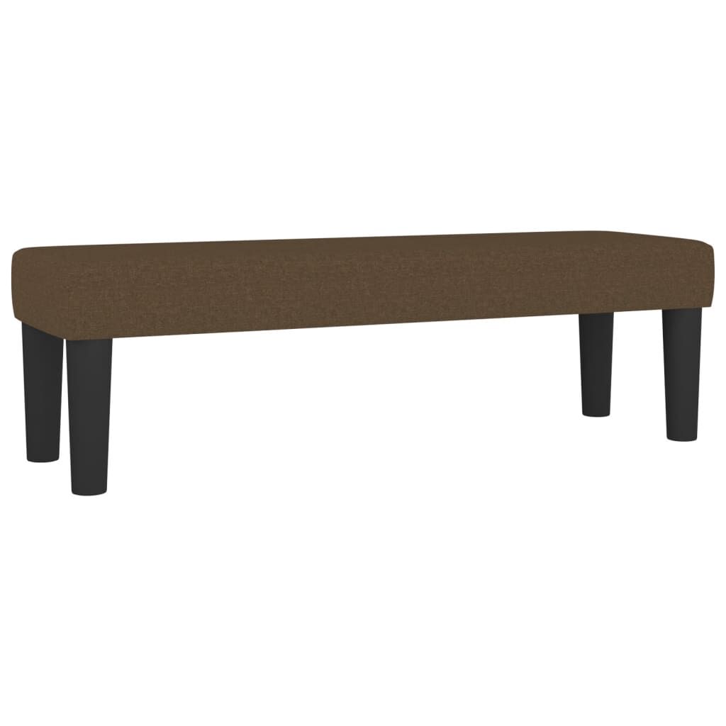 vidaXL Κρεβάτι Boxspring με Στρώμα Σκούρο Καφέ 140x190 εκ. Υφασμάτινο