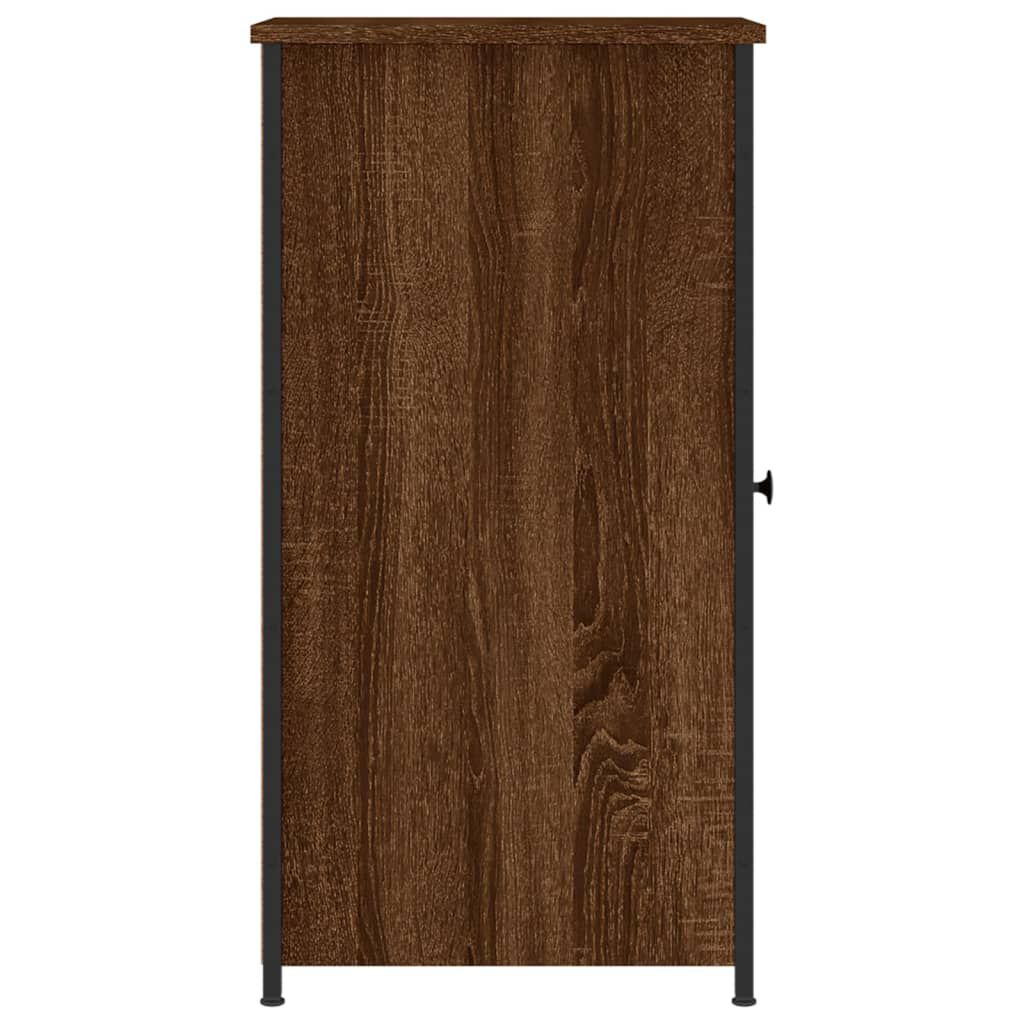 vidaXL Κομοδίνο Καφέ Δρυς 32 x 42 x 80 εκ. από Επεξεργασμένο Ξύλο