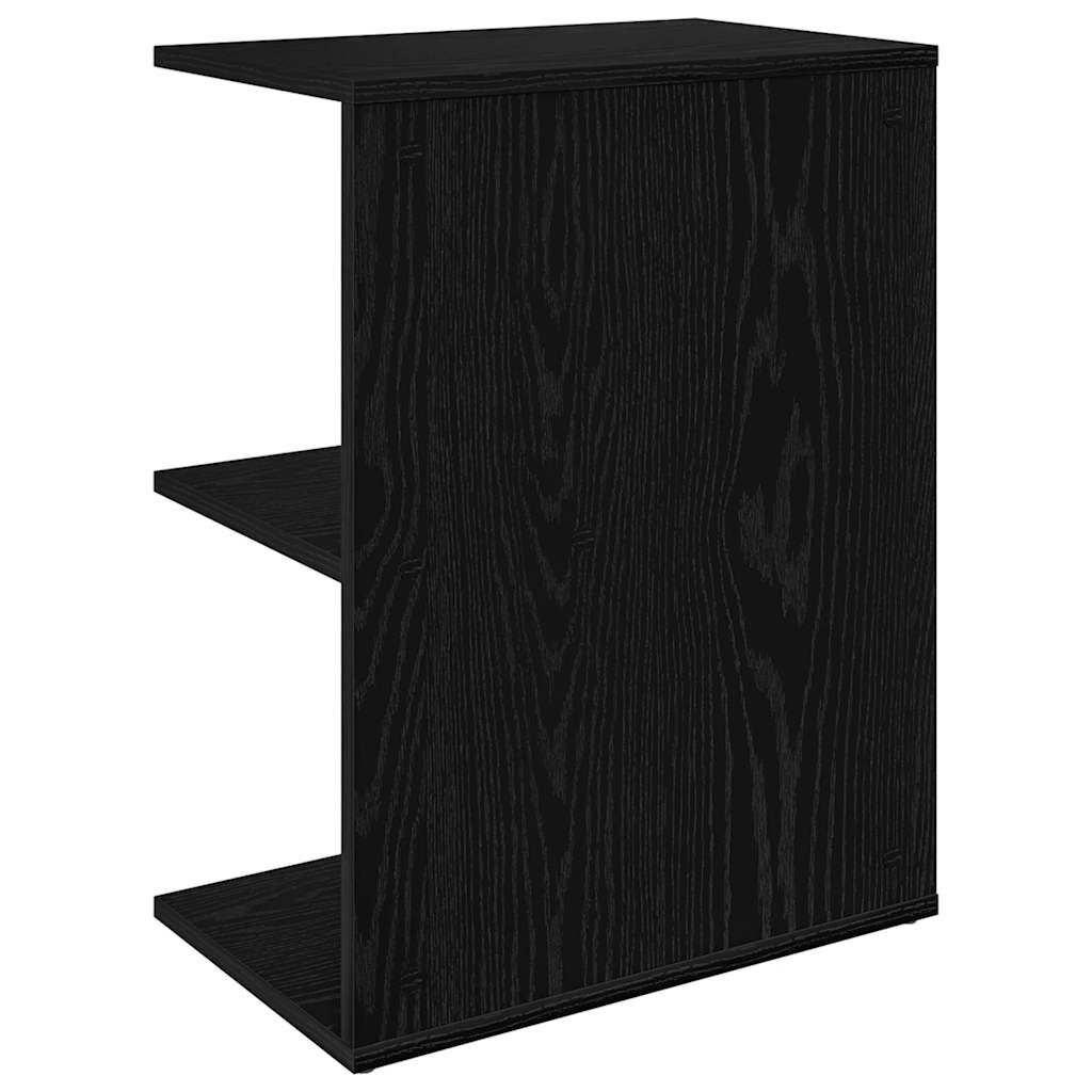 vidaXL Κομοδίνο Μαύρη δρυς 46,5x29x61 cm Κατασκευασμένο ξύλο