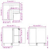 vidaXL Ντουλάπι Κουζίνας "Lyon" Καπνιστή Δρυς 75,5x75,5x81,5 εκ. από Τεχνητό Ξύλο