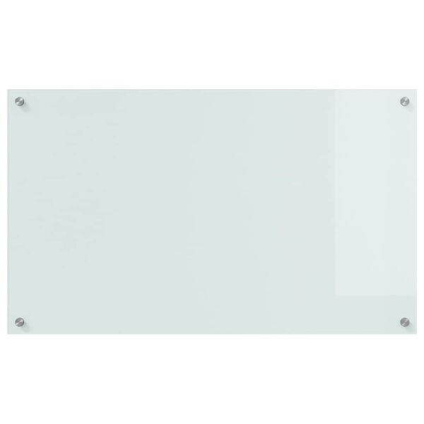 vidaXL Πίσω Πάνελ Κουζίνας Λευκό 100 x 60 cm σκληρυμένο γυαλί