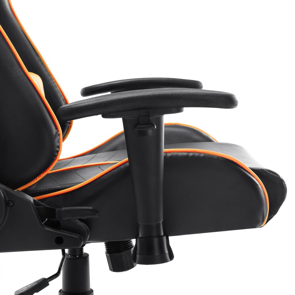 vidaXL Καρέκλα Gaming Μαύρη / Πορτοκαλί από Συνθετικό Δέρμα