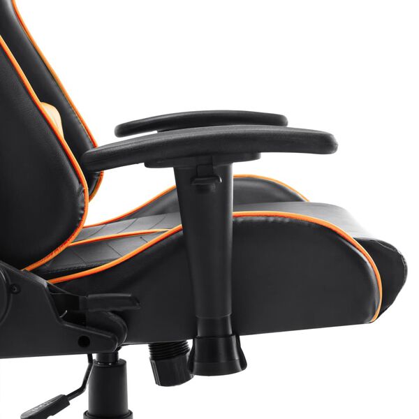 vidaXL Καρέκλα Gaming Μαύρη / Πορτοκαλί από Συνθετικό Δέρμα
