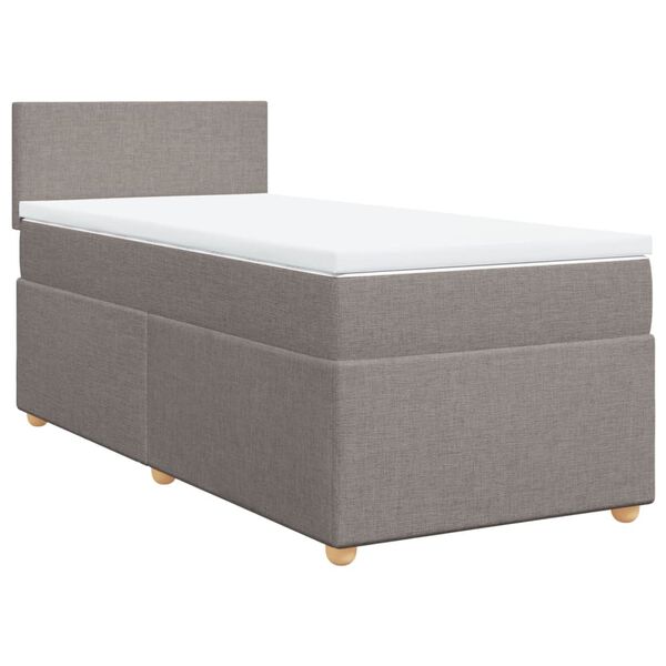 vidaXL &Kappa;&rho;&epsilon;&beta;ά&tau;&iota; Boxspring &mu;&epsilon; &Sigma;&tau;&rho;ώ&mu;&alpha; Taupe 90x190 &epsilon;&kappa;.&Upsilon;&phi;&alpha;&sigma;&mu;ά&tau;&iota;&nu;&omicron;