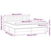 vidaXL Κρεβάτι Boxspring με Στρώμα Σκούρο Γκρι 180x200 εκ Υφασμάτιν