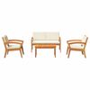 vidaXL Σετ μπιστρό 4 pcs Καφέ 75 x 45 x 38 εκ. Μασίφ ξύλο ακακίας