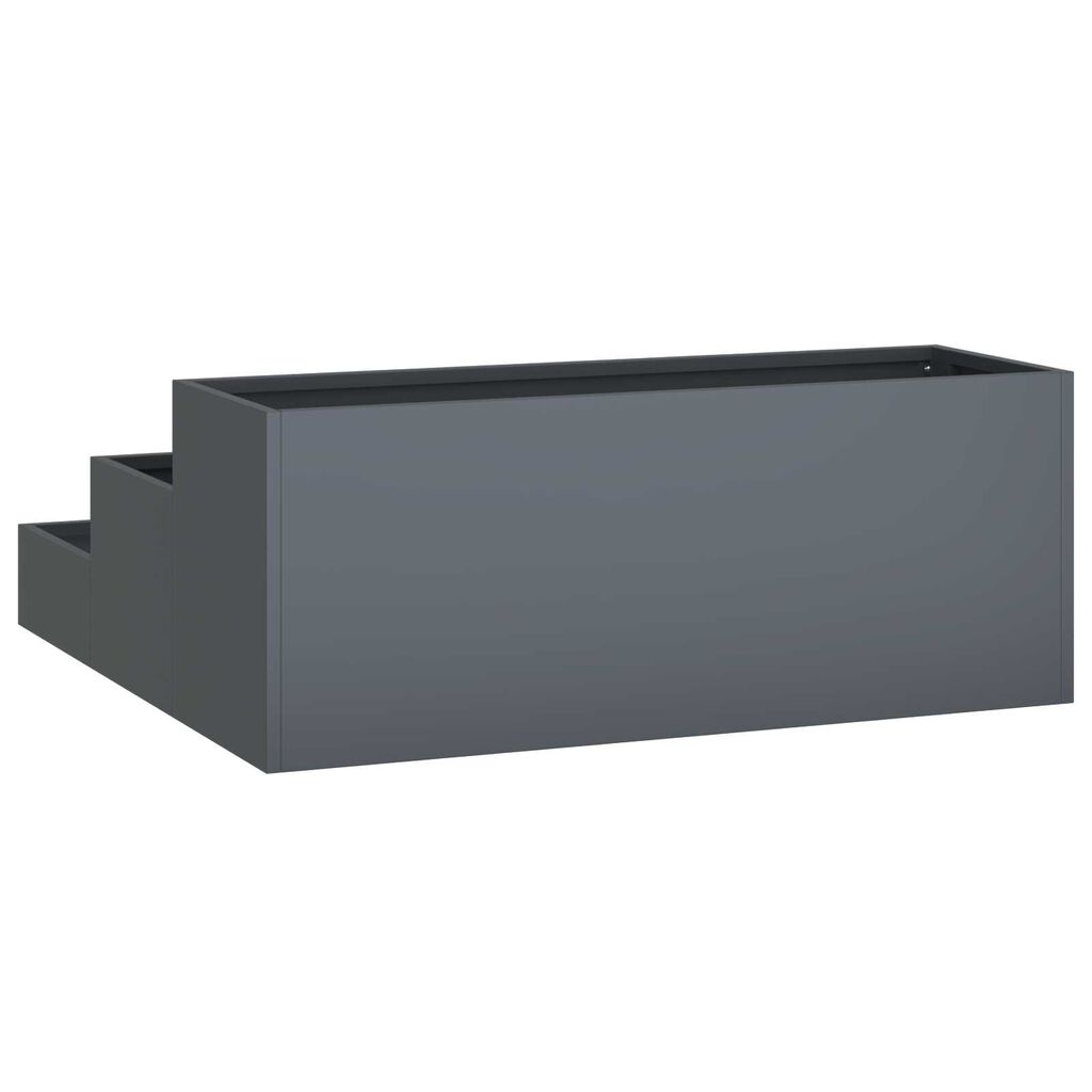 vidaXL Γλάστρα Κήπου Ανθρακί 90 x 90 x 35 εκ Ατσάλι
