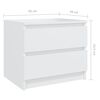 vidaXL Κομοδίνα 2 τεμ. Λευκά 50 x 39 x 43,5 εκ. από Επεξεργασμένο Ξύλο