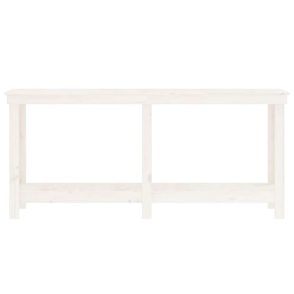vidaXL Πάγκος Εργασίας Λευκός 180x50x80 εκ. από Μασίφ Ξύλο Πεύκου