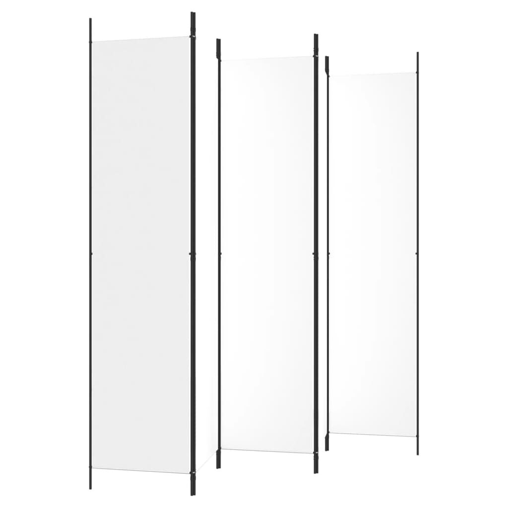 vidaXL Διαχωριστικό Δωματίου με 5 Πάνελ Λευκό 250x220 εκ. από Ύφασμα