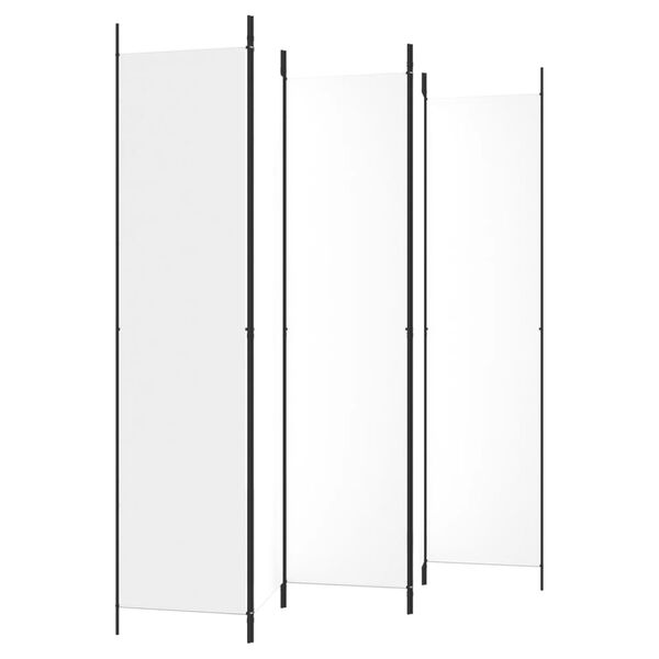 vidaXL Διαχωριστικό Δωματίου με 5 Πάνελ Λευκό 250x220 εκ. από Ύφασμα