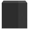 vidaXL Ντουλάπια Τοίχου 2 τεμ. Γυαλ. Μαύρο 37x37x37 εκ. από Επεξ. Ξύλο