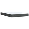 vidaXL Κρεβάτι Boxspring με Στρώμα Σκούρο Γκρι 140x190 εκ. Υφασμάτινο