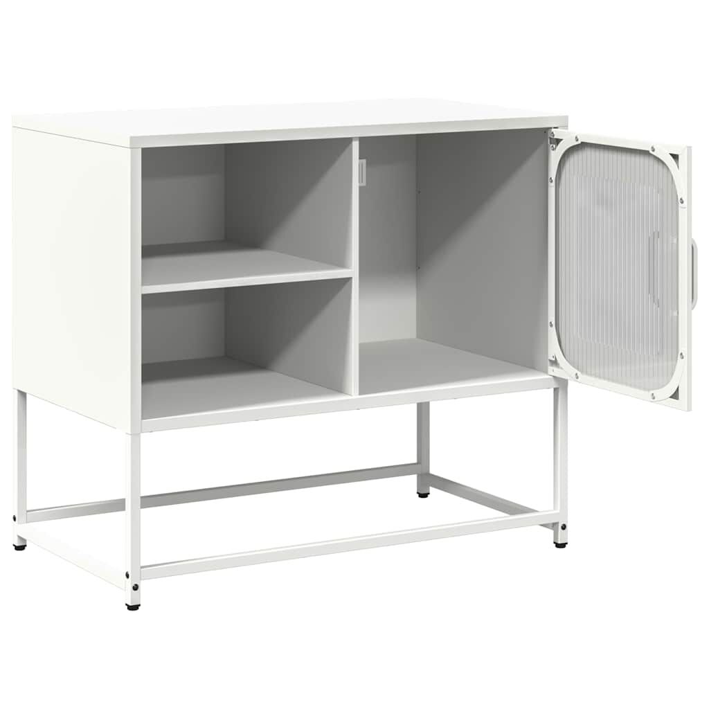vidaXL Έπιπλο Τηλεόρασης Λευκό 68x39x60,5 εκ. από Χάλυβα