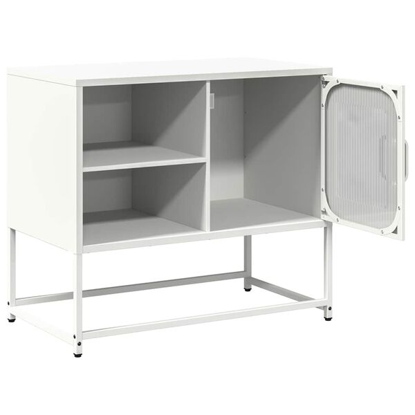 vidaXL Έπιπλο Τηλεόρασης Λευκό 68x39x60,5 εκ. από Χάλυβα