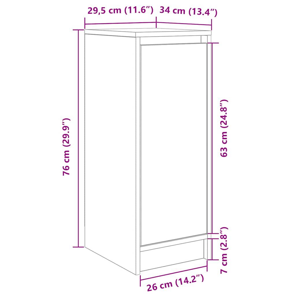 vidaXL Παπουτσοθήκη Όψη Παλαιού Ξύλου 29,5x34x76 εκ. Επεξ. Ξύλο