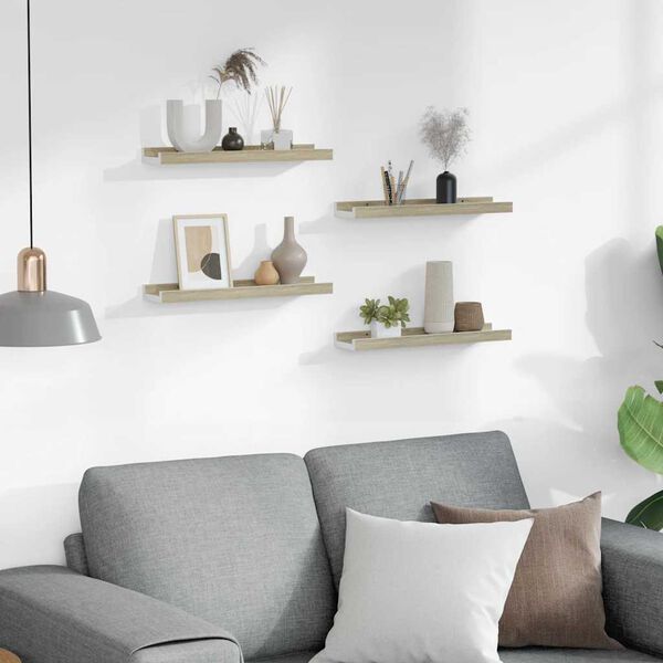 vidaXL &Rho;ά&phi;&iota;&alpha; &Tau;&omicron;ί&chi;&omicron;&upsilon; 4 &tau;&epsilon;&mu;. &Lambda;&epsilon;&upsilon;&kappa;ό &kappa;&alpha;&iota; Sonoma &Delta;&rho;&upsilon;&sigmaf; 40 x 9 x 3 &epsilon;&kappa;.