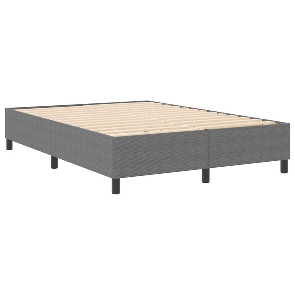 vidaXL Κρεβάτι με ελατήρια Ανοιχτό γκρι 160 x 200 cm Βελούδο