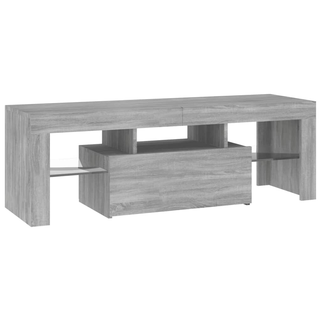 vidaXL Έπιπλο Τηλεόρασης με LED Γκρι Sonoma 120x35x40 εκ.