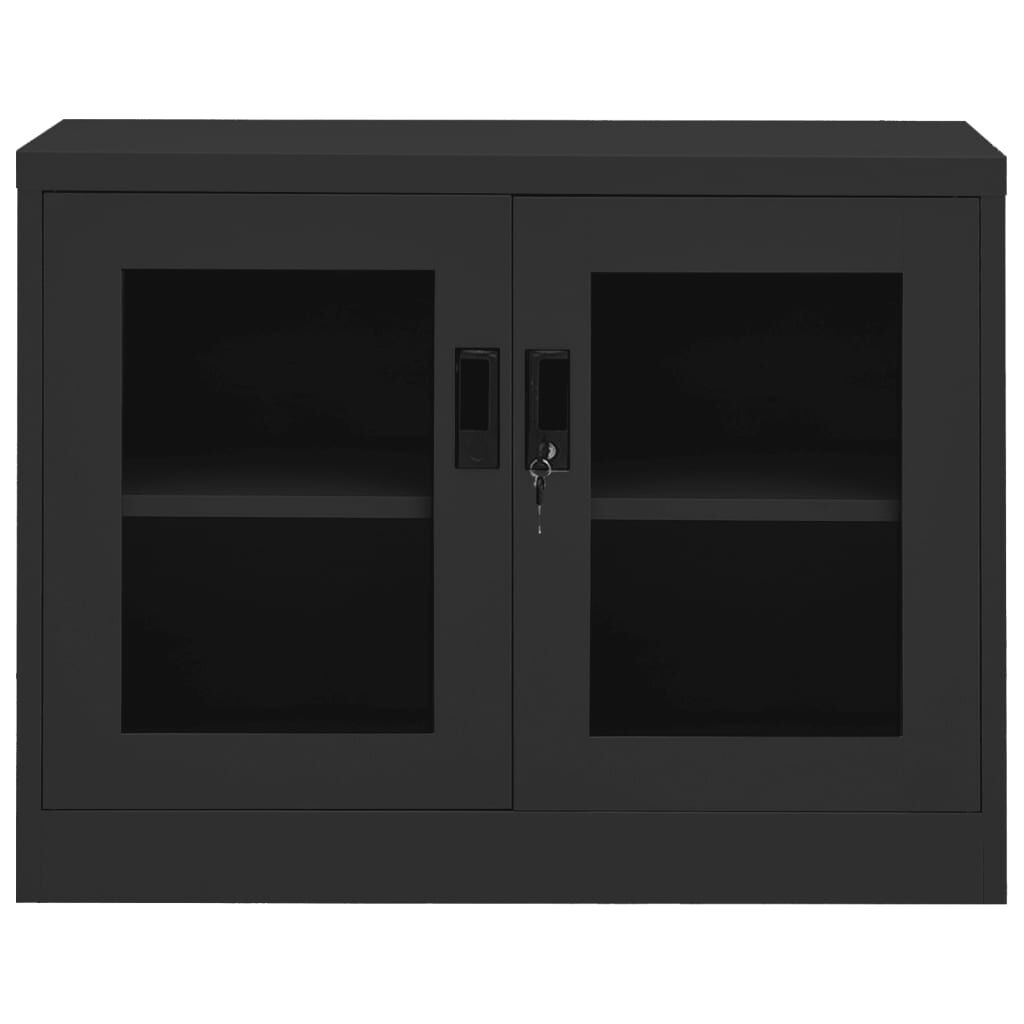 vidaXL Ντουλάπα Γραφείου 90 x 40 x 70 εκ. Ανθρακί Ατσάλινη