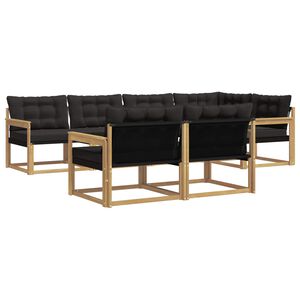 vidaXL &Sigma;&epsilon;&iota;&rho;ά &Kappa;&alpha;&nu;&alpha;&pi;έ &Epsilon;&xi;&omega;&tau;&epsilon;&rho;&iota;&kappa;&omicron;ύ &mu;&epsilon; &mu;&alpha;&xi;&iota;&lambda;ά&rho;&iota; 7 pcs &Lambda;&epsilon;&upsilon;&kappa;ό &kappa;&alpha;&iota; &Mu;&alpha;ύ&rho;&omicron;