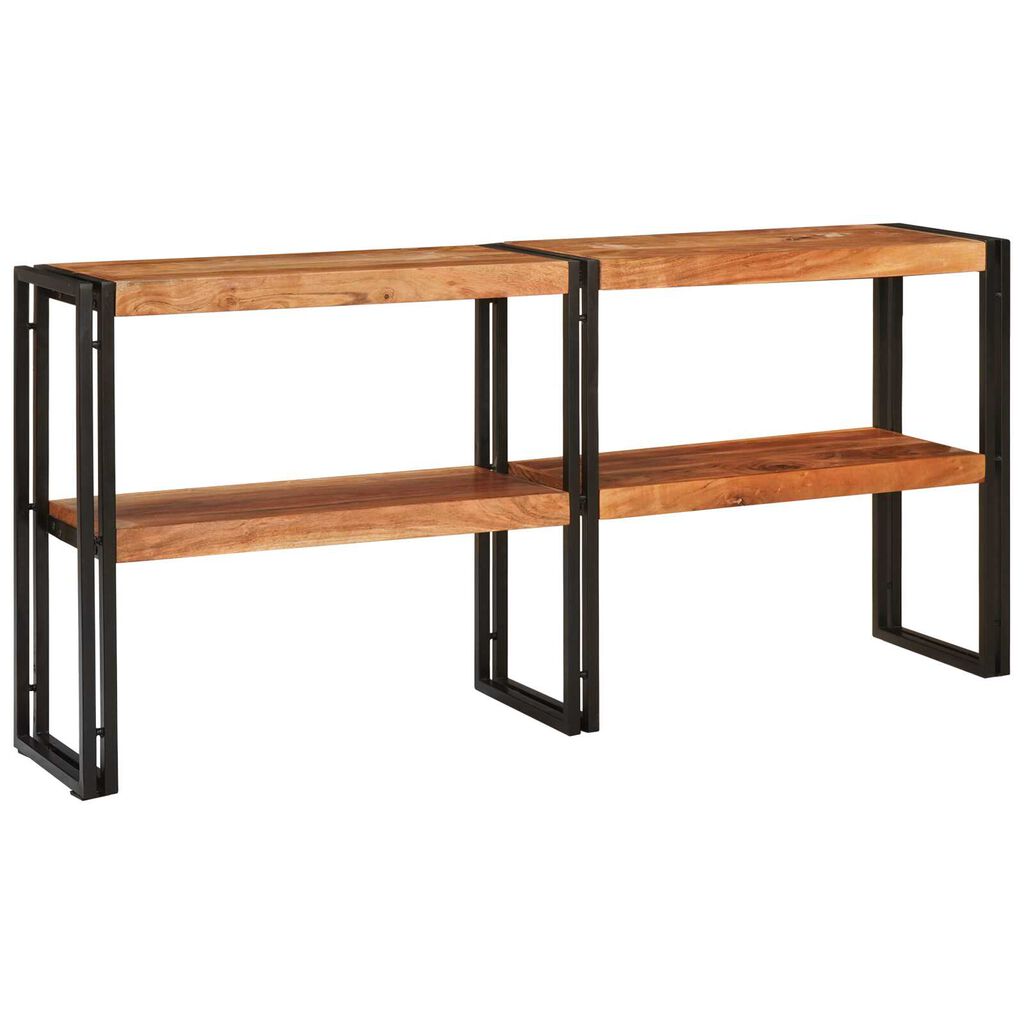 vidaXL Τραπέζι κονσόλας 160x33x75 εκ. Μασίφ χοντροκομμένο ακακία