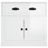 vidaXL Ντουλάπι Γυαλιστερό Λευκό 70x35,5x67,5 εκ. Επεξεργασμένο Ξύλο