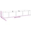 vidaXL Ζαρντινιέρα Υπερυψωμένη Ασημί 320x80x44 εκ. Γαλβανισμ. Χάλυβας