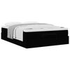 vidaXL Οθωμανικό κρεβάτι με στρώμα Μαύρο 140x190cm Συνθετικό δέρμα