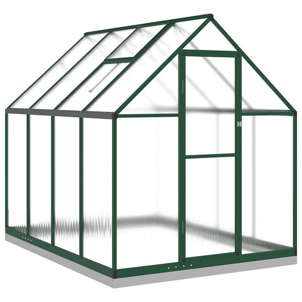 vidaXL Θερμοκήπιο με Πλαίσιο Βάσης Πράσινο 224x169x202 εκ. Αλουμινίου