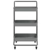 vidaXL Τρόλεϊ Κουζίνας 3 Επιπέδων Γκρι 42 x 35 x 85 εκ. Σίδερο/ABS