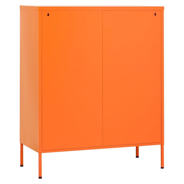 vidaXL Ντουλάπι Αποθήκευσης Πορτοκαλί 80 x 35 x 101,5 εκ. Ατσάλινο
