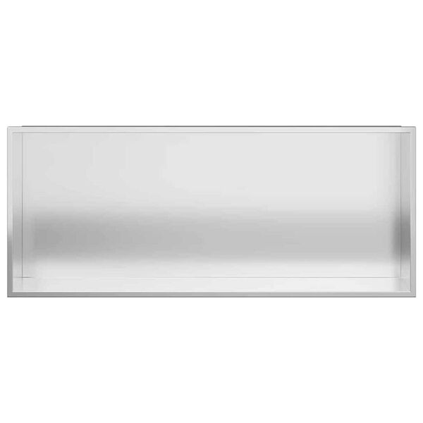 vidaXL Νίτσα Μπάνιου Ασημί 75 x 30 x 9.5 εκ. Ανοξείδωτο ατσάλι