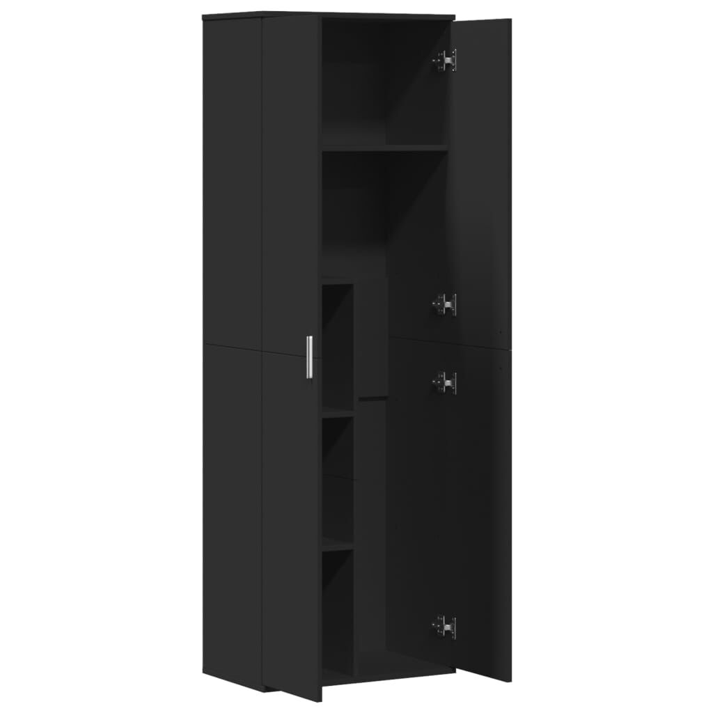 vidaXL Ντουλάπα Μαύρη 60 x 35 x 180 εκ. από Επεξ. Ξύλο