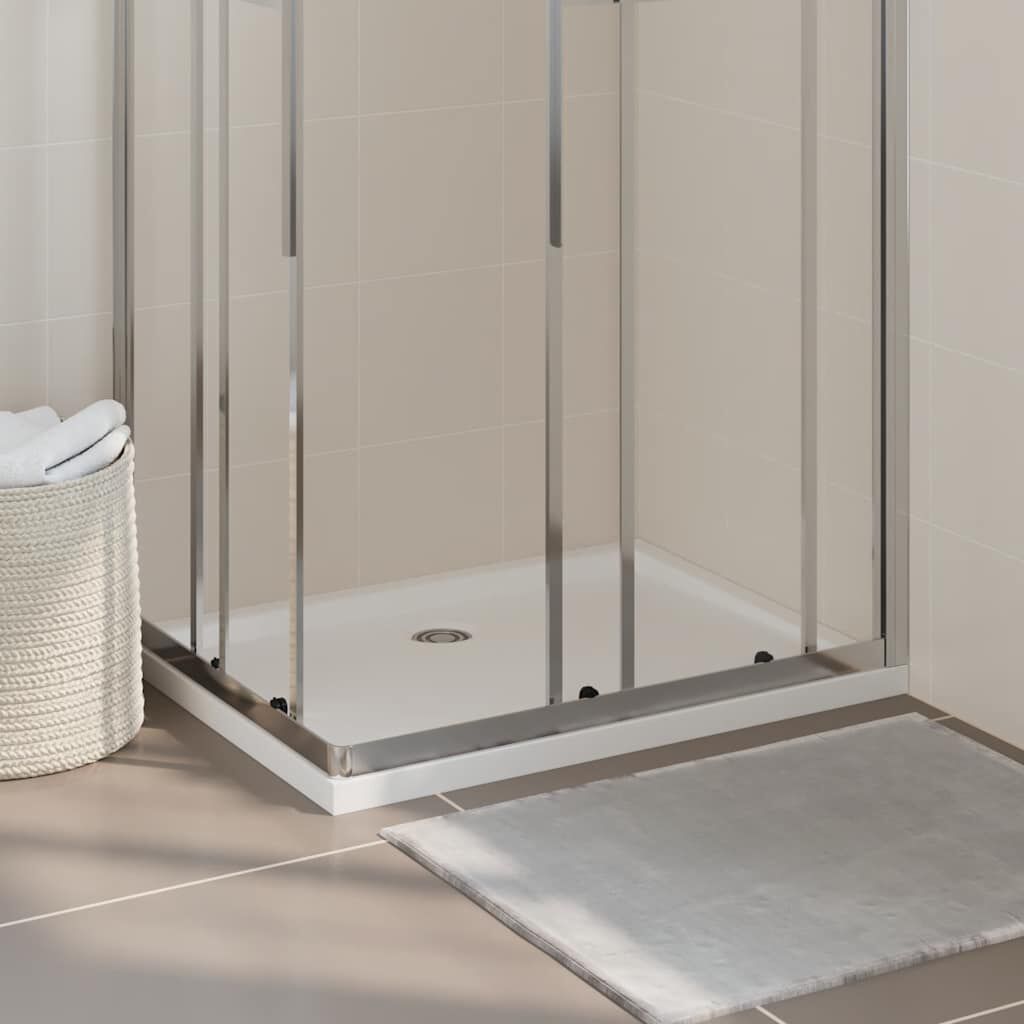 vidaXL Βάση Ντουζιέρας Ορθογώνια Λευκή 70x90 εκ. από ABS