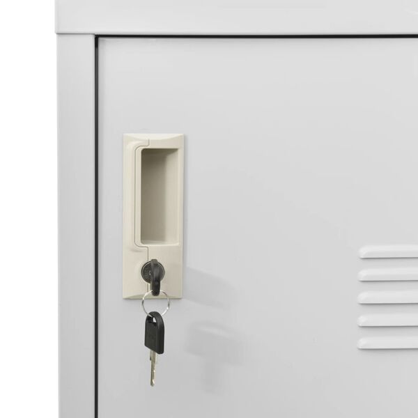 vidaXL Φοριαμός Ανοιχτό Γκρι 90 x 45 x 92,5 εκ. Ατσάλινος