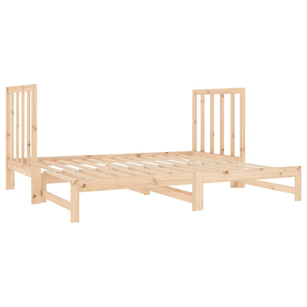 vidaXL Καναπές Κρεβάτι Συρόμενος 2x(90x190) εκ. Μασίφ Ξύλο Πεύκου