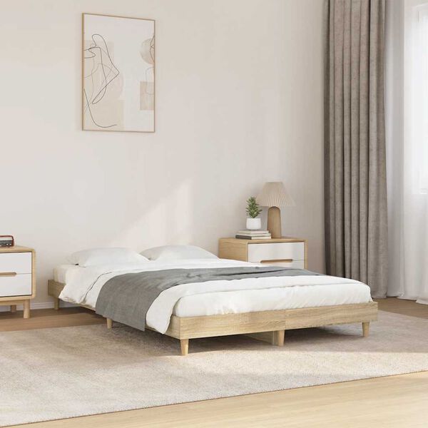 vidaXL Πλαίσιο Κρεβατιού Χωρ. Στρώμα Sonoma Δρυς 120x200εκ. Επ. Ξύλο