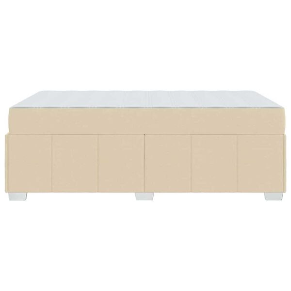 vidaXL Σκελετός Κρεβατιού με στρώμα Κρεμ 120 x 200 cm ύφασμα