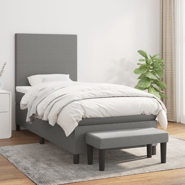 vidaXL &Kappa;&rho;&epsilon;&beta;ά&tau;&iota; Boxspring &mu;&epsilon; &Sigma;&tau;&rho;ώ&mu;&alpha; &Sigma;&kappa;&omicron;ύ&rho;&omicron; &Gamma;&kappa;&rho;&iota; 100x200 &epsilon;&kappa;. &Upsilon;&phi;&alpha;&sigma;&mu;ά&tau;&iota;&nu;&omicron;