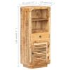 vidaXL Ντουλάπι με Συρτάρι/Ράφια 45x32x110 εκ. Ακατέργαστο Ξύλο Μάνγκο