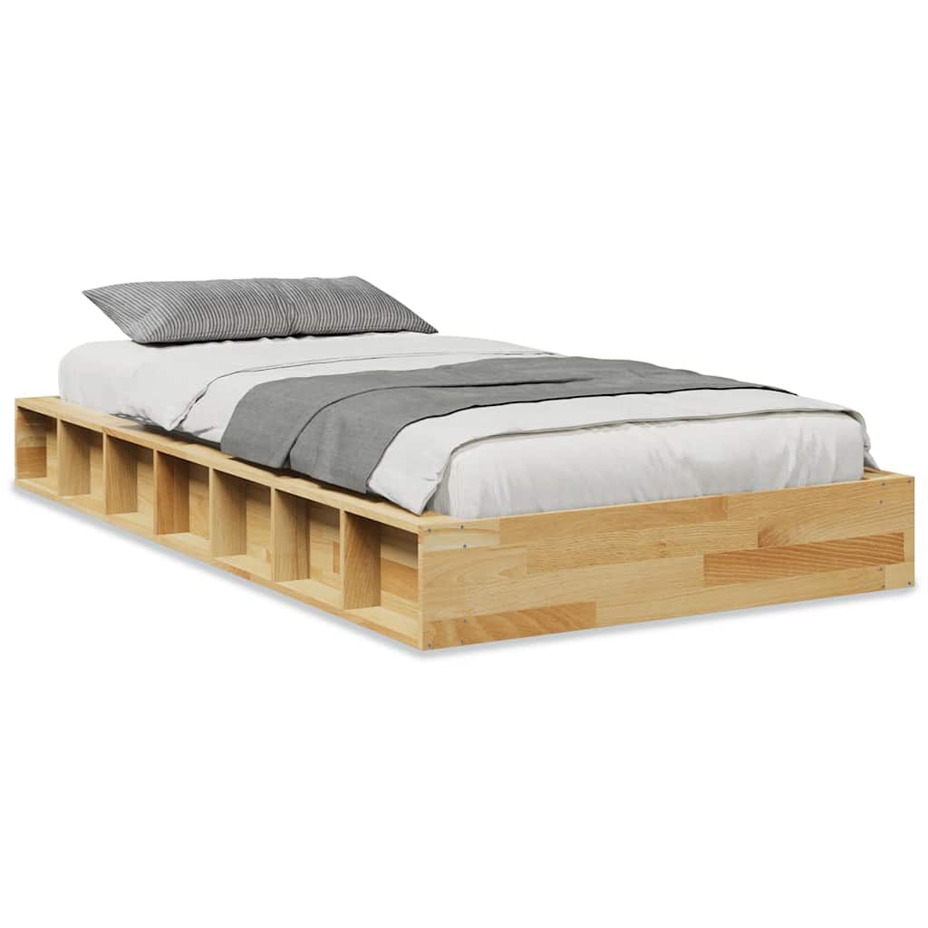 vidaXL Πλαίσιο κρεβατιού χωρίς στρώμα 80x200 cm μασίφ ξύλο δρυς