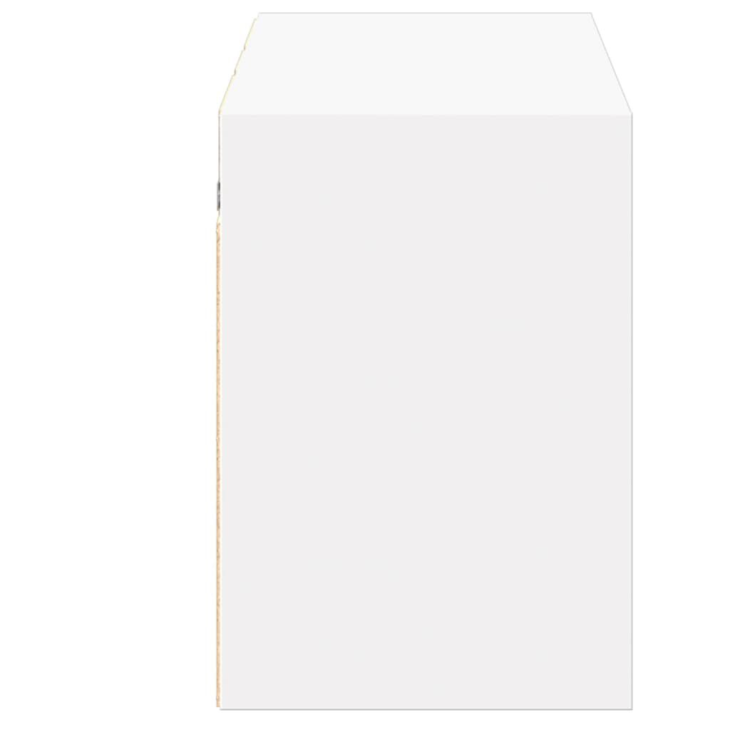vidaXL Έπιπλο Τοίχου Τηλεόρασης με LED Λευκό 130x31x45 εκ.