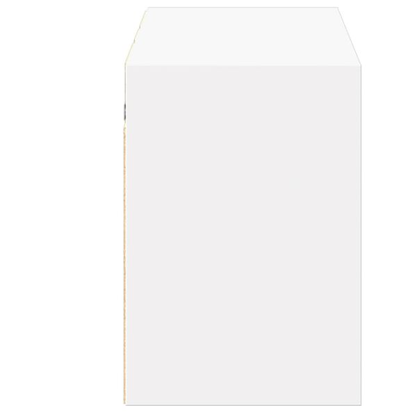 vidaXL Έπιπλο Τοίχου Τηλεόρασης με LED Λευκό 130x31x45 εκ.