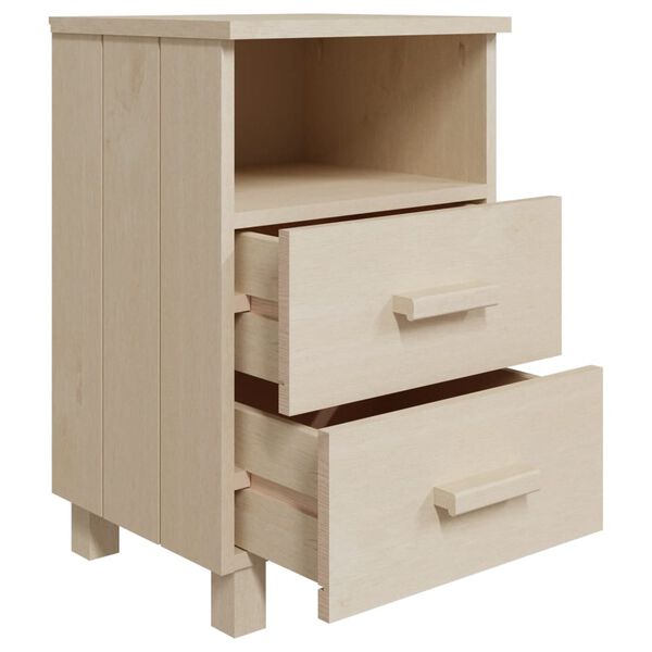 vidaXL Κομοδίνο HAMAR Καφέ Μελί 40 x 35 x 62 εκ. Μασίφ Ξύλο Πεύκου